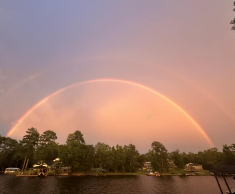 Especially epic double rainbow mesmerizes Milledgeville and