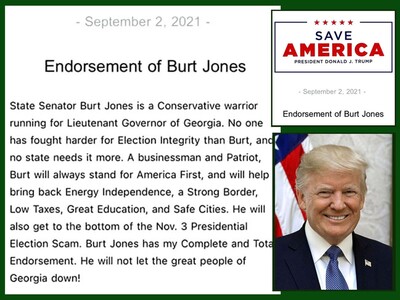 Burt Jones receives most significant endorsement possible