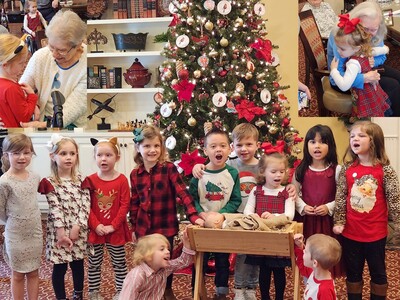 First Methodist pre-school kids make Christmas brighter at The Cottages